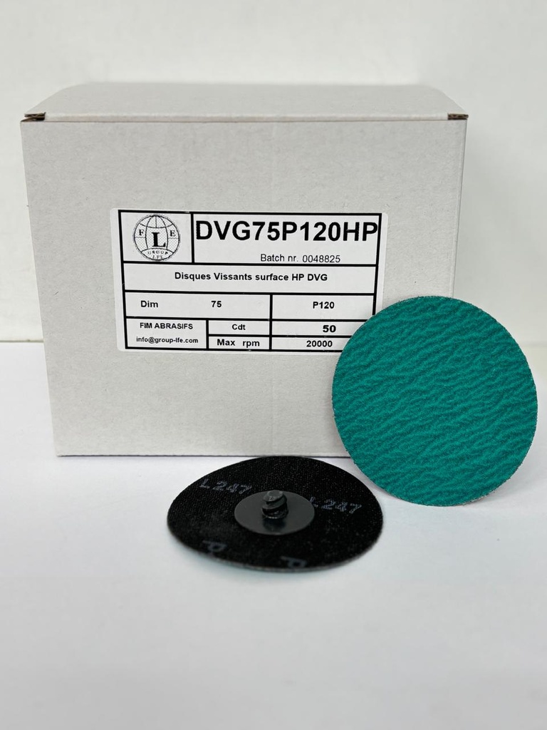 Disques Vissants surface HP DVG 75mm P120 