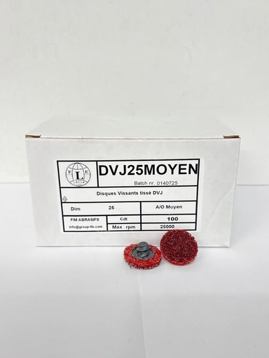 [DVJ25MOYEN] Disques Vissants tissé DVJ 25mm A/O Moyen